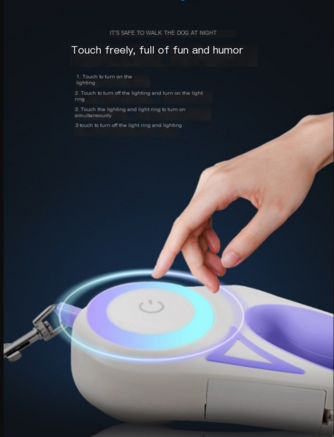 Automatic Retractable Dog Leash and Collar for Pets